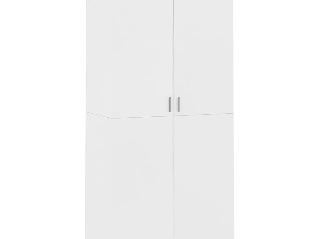 Billede 2 - Klædeskab 90x52x200 cm konstrueret træ hvid