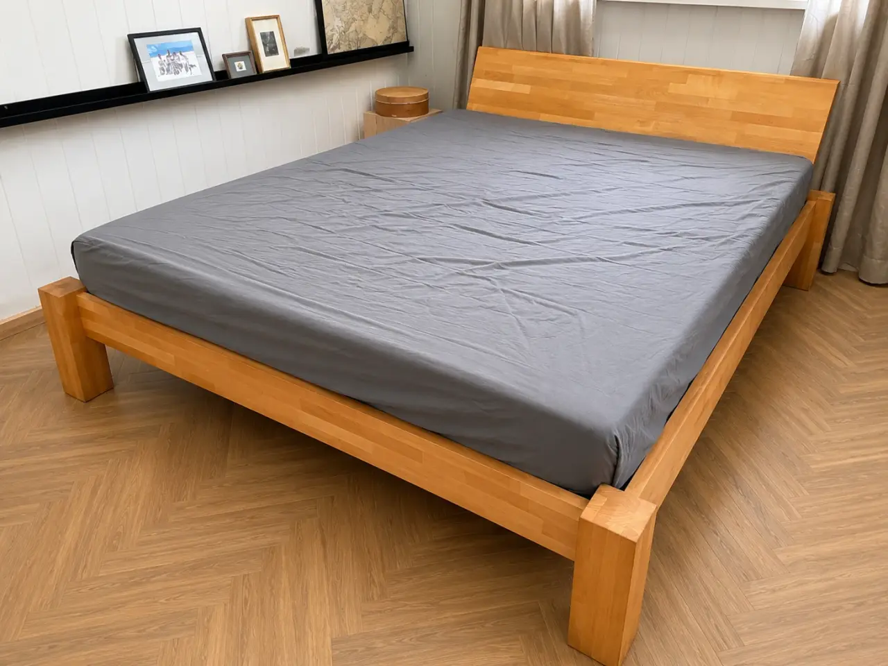 Billede 2 - Massiv dobbeltseng i olieret bøgetræ 180 × 200 cm
