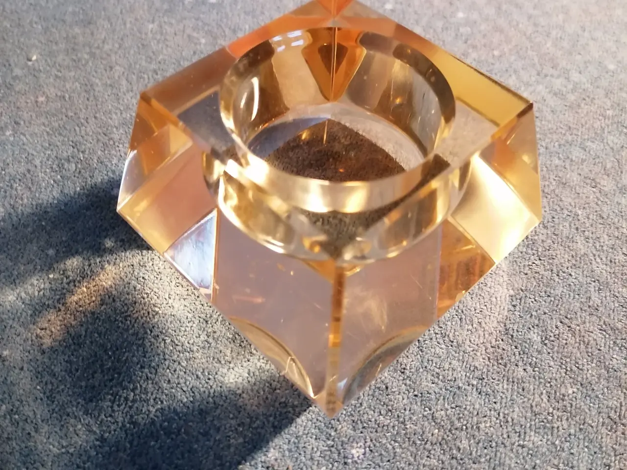 Billede 2 - Smuk Massiv Glas Lysestage