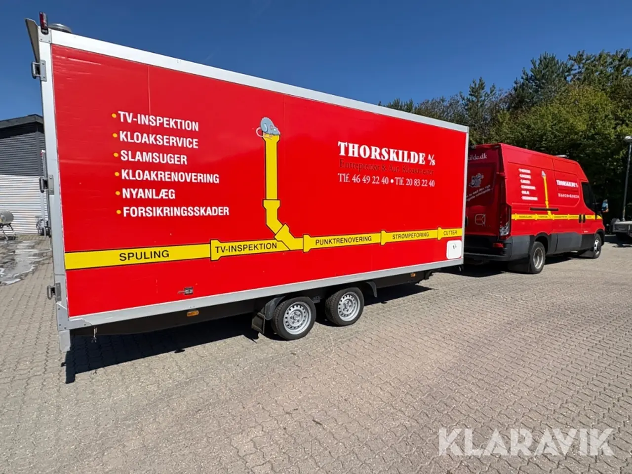 Billede 3 - Specialvogn Iveco Daily 35C18H 12M3 med trailer til strømpeforing og Partliner
