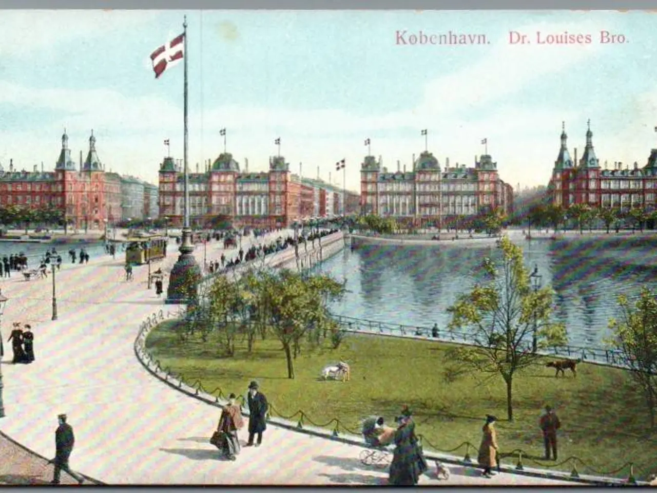 Billede 1 - København - Dronning Louises Bro - Postkort - Ubrugt
