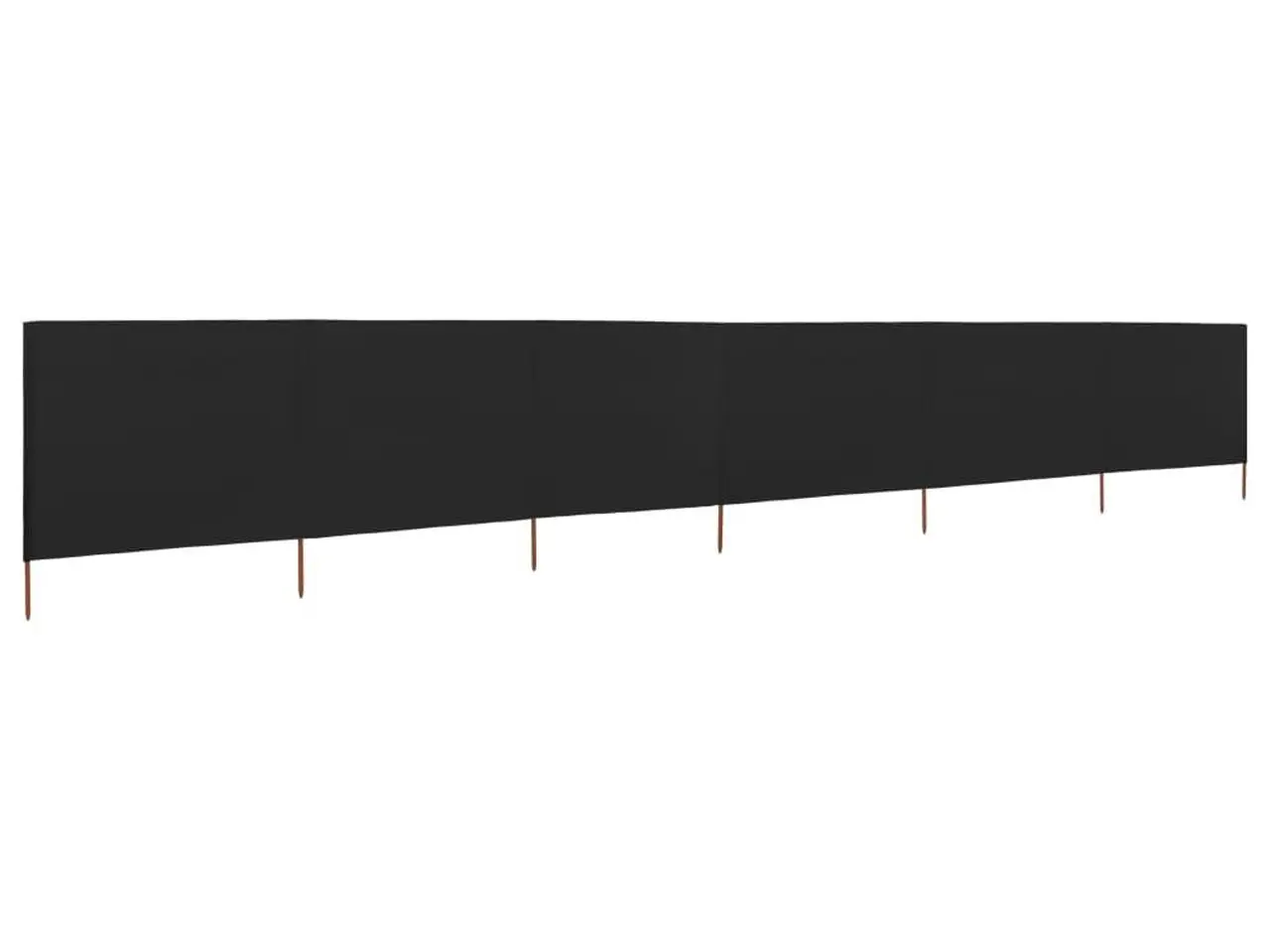 Billede 2 - 6-panels læsejl 800x80 cm stof sort