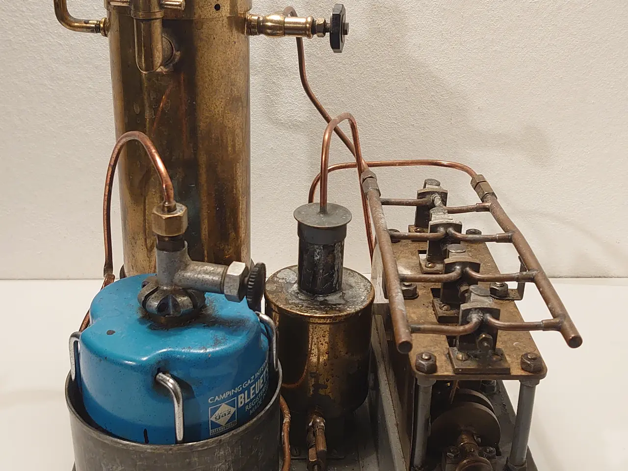 Billede 6 - Unik stor 4 cylindret dampmaskine i messing.