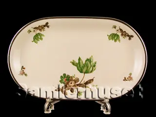 Grøn Vallø Platin Stegefad 28x16½ cm.