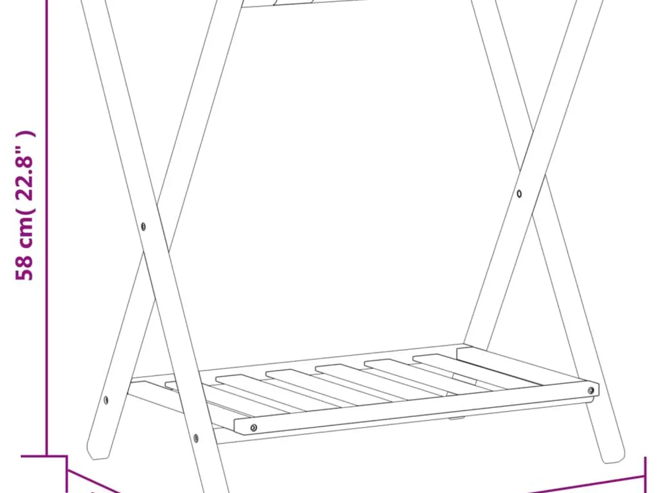 Billede 7 - Kuffertbænk i bambus - 68 x 38 x 58 cm