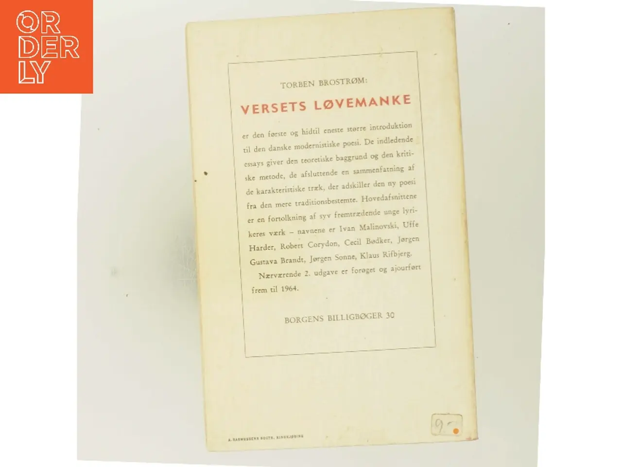 Billede 3 - Versets løvemanke af Torben Brostrøm (Bog)