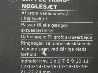 NYT GAFFEL/RING NØGLESÆT - Perfekt GAVE !