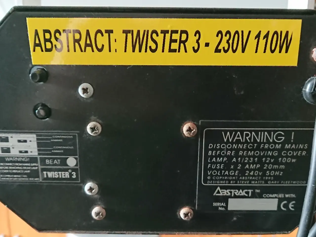 Billede 13 - Udlejning - ABSTRACT TWISTER 3 - 110 Watt. LED