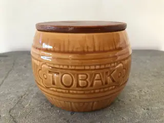 Ældre tobakskrukke m. låg (retro)