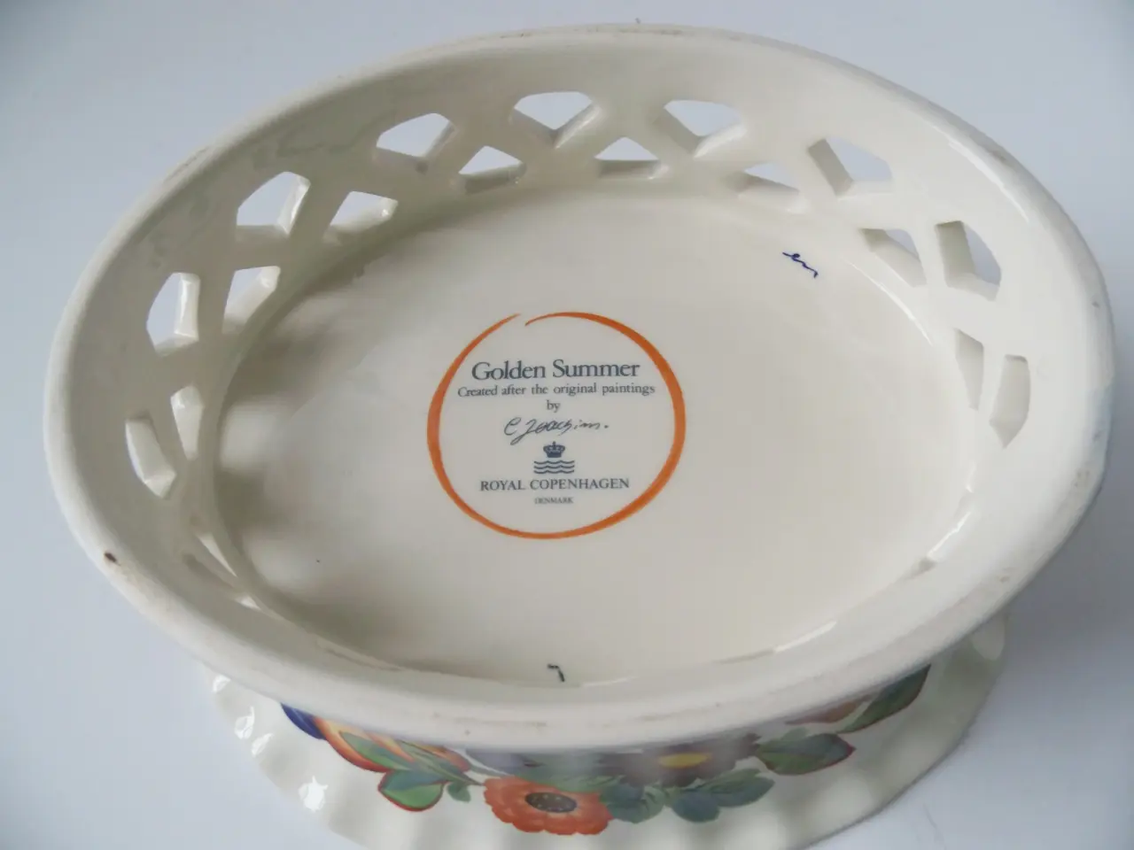 Billede 4 - Royal Copenhagen Golden Summer Frugtkurv
