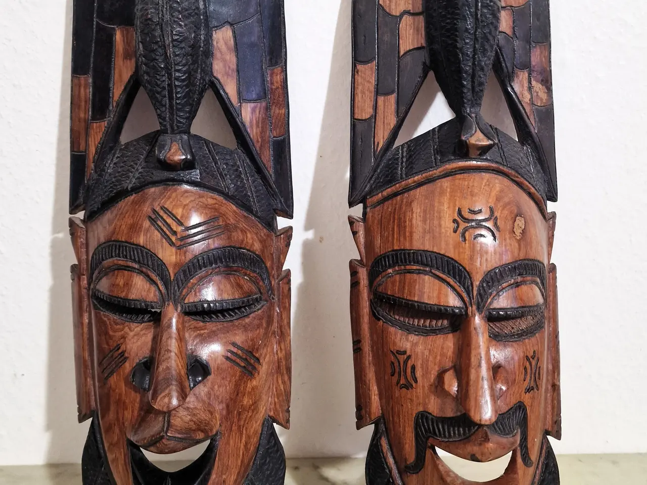 Billede 4 - Et par flotte afrikanske træmasker.