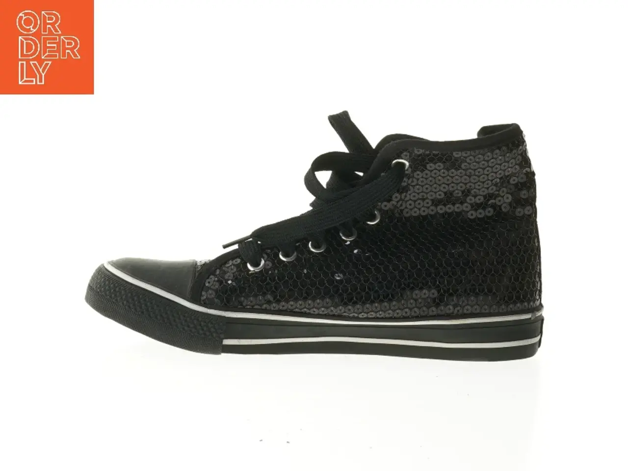 Billede 1 - Sorte lave sneakers med palietter fra Cix (str. 40)