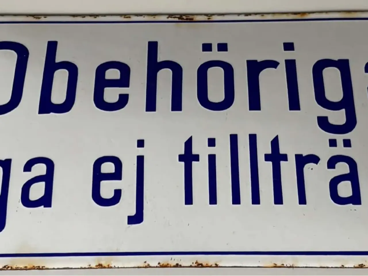 Billede 1 - Svensk emaljeskilt