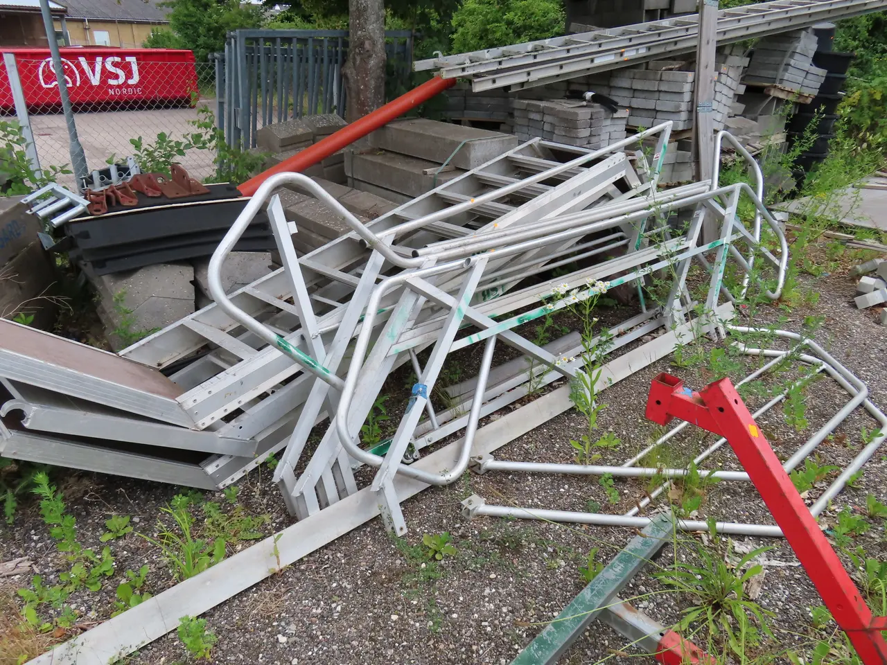 Billede 1 - 3 stk. Stilladstrapper JUMBO med gelænder