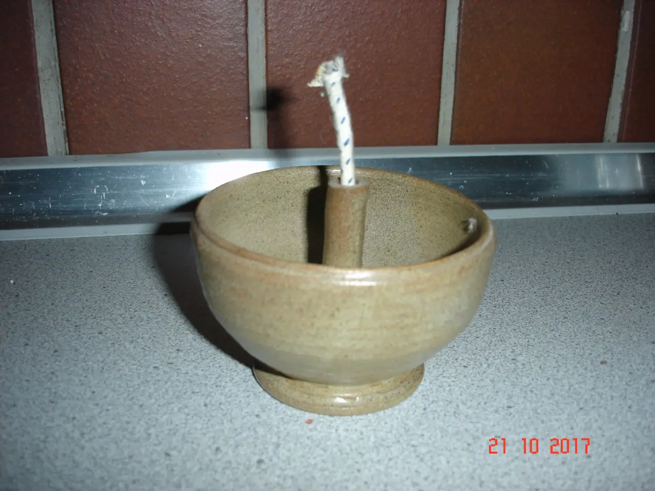 Billede 1 - Stentøjs olie- lampe
