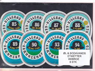 Øl og Sodavands Etiketter - Wiibroe - 8 Stk.