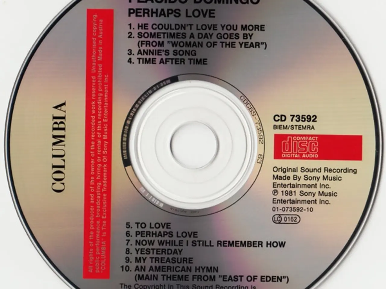 Billede 3 - Placido Domingo With… – Perhaps Love – CD