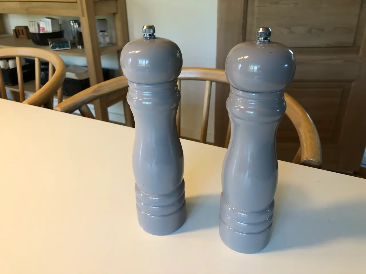 Billede 1 - Salt og peber kværn i blank grå