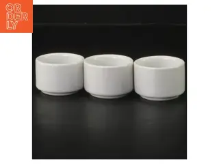 Små hvide porcelænskrukker fra Wessco (str. 5x3,5 cm)