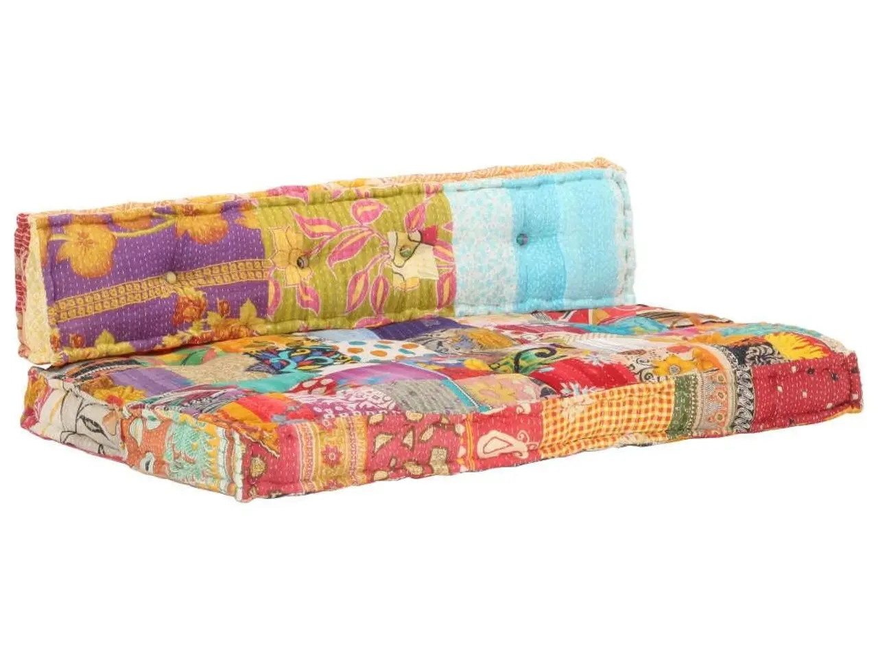 Billede 9 - Pallehynde i patchwork - flerfarvet 120 x 80 x 39 cm