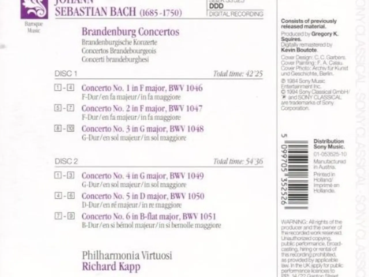 Billede 2 - Johann Sebastian Bach… – Brandenburg… – 2CD