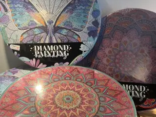 3 Diamond Painting-sæt –Mandala&Sommerfugle-motiv