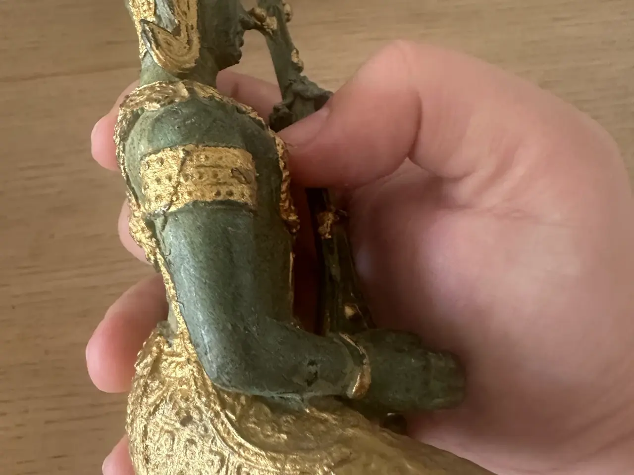 Billede 10 - 3 flotte orientalske metalfigurer – Buddha & musik
