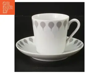Kaffekop med underkop fra Lyngbyporcelænsfabrik(str. Ø 13,5 & 7,5 cm)