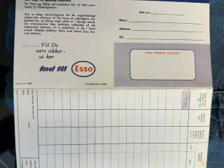 Esso smørekort til veteranbiler