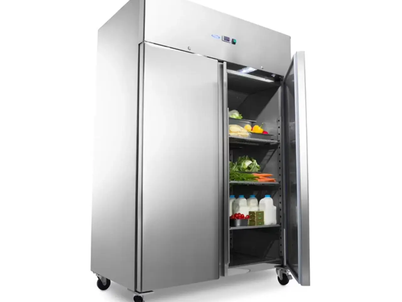 Billede 3 - Industrikøleskab 800 L – statisk – Rustfrit stål