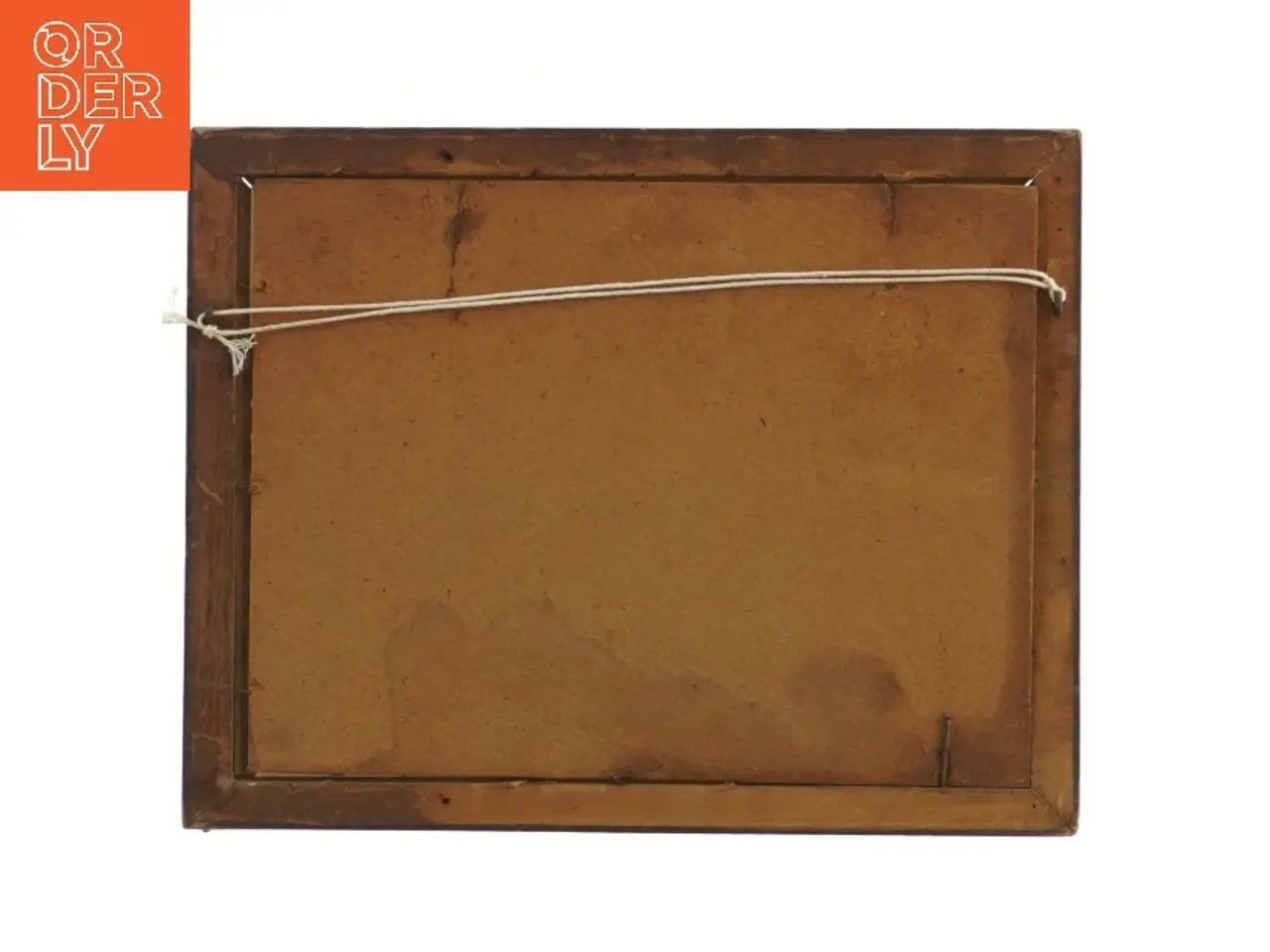 Billede 2 - Indrammet maleri af bylandskab (str. 24,5x19,5 cm)