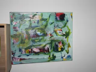 Maleri med sign. JF ca 50 cm x 40 cm