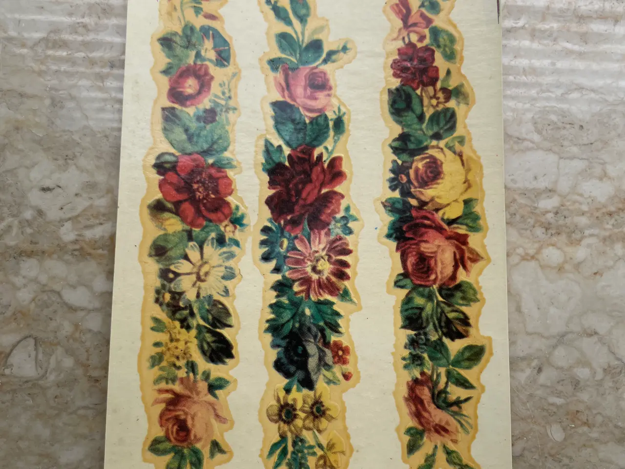 Billede 3 - 7ark vintage overføringsbilleder m blomstermotiver