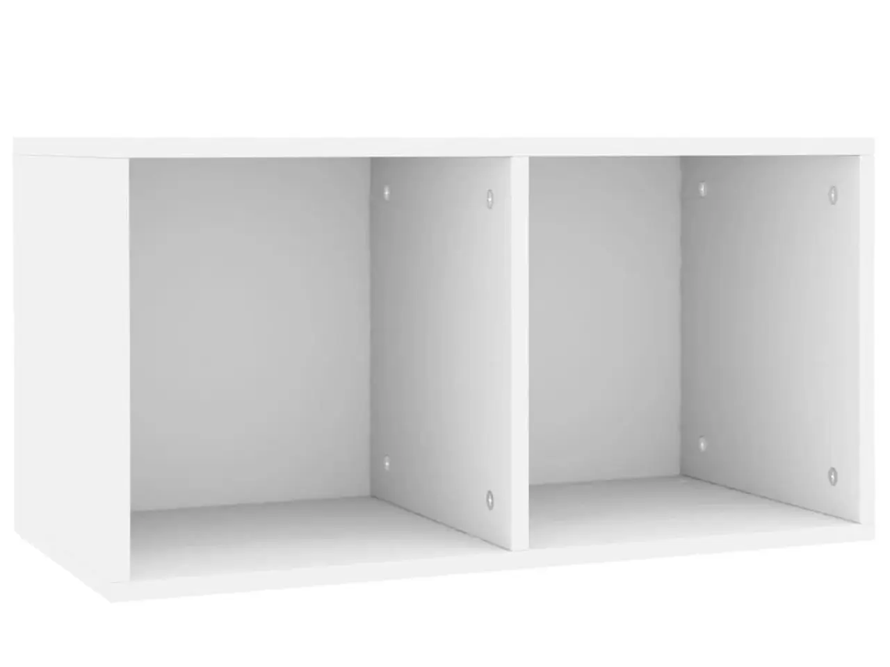 Billede 2 - Opbevaringsreol til lp'er 71x34x36 cm konstrueret træ hvid