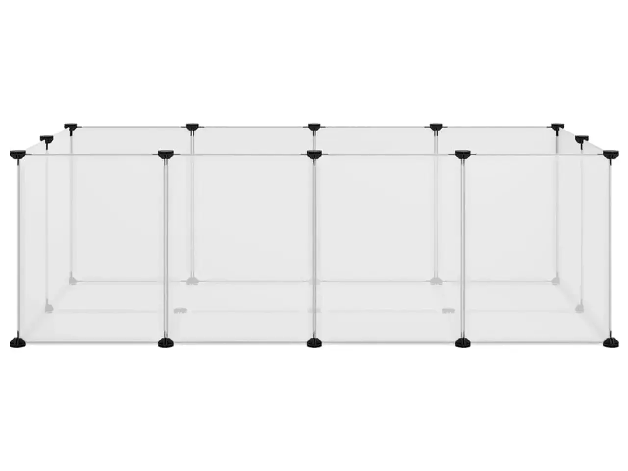 Billede 3 - Lille dyrebur/løbegård 144×74×46,5 cm - transparent PP og stål