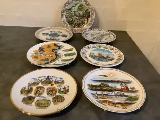 Suvinirs platter fra flere lande
