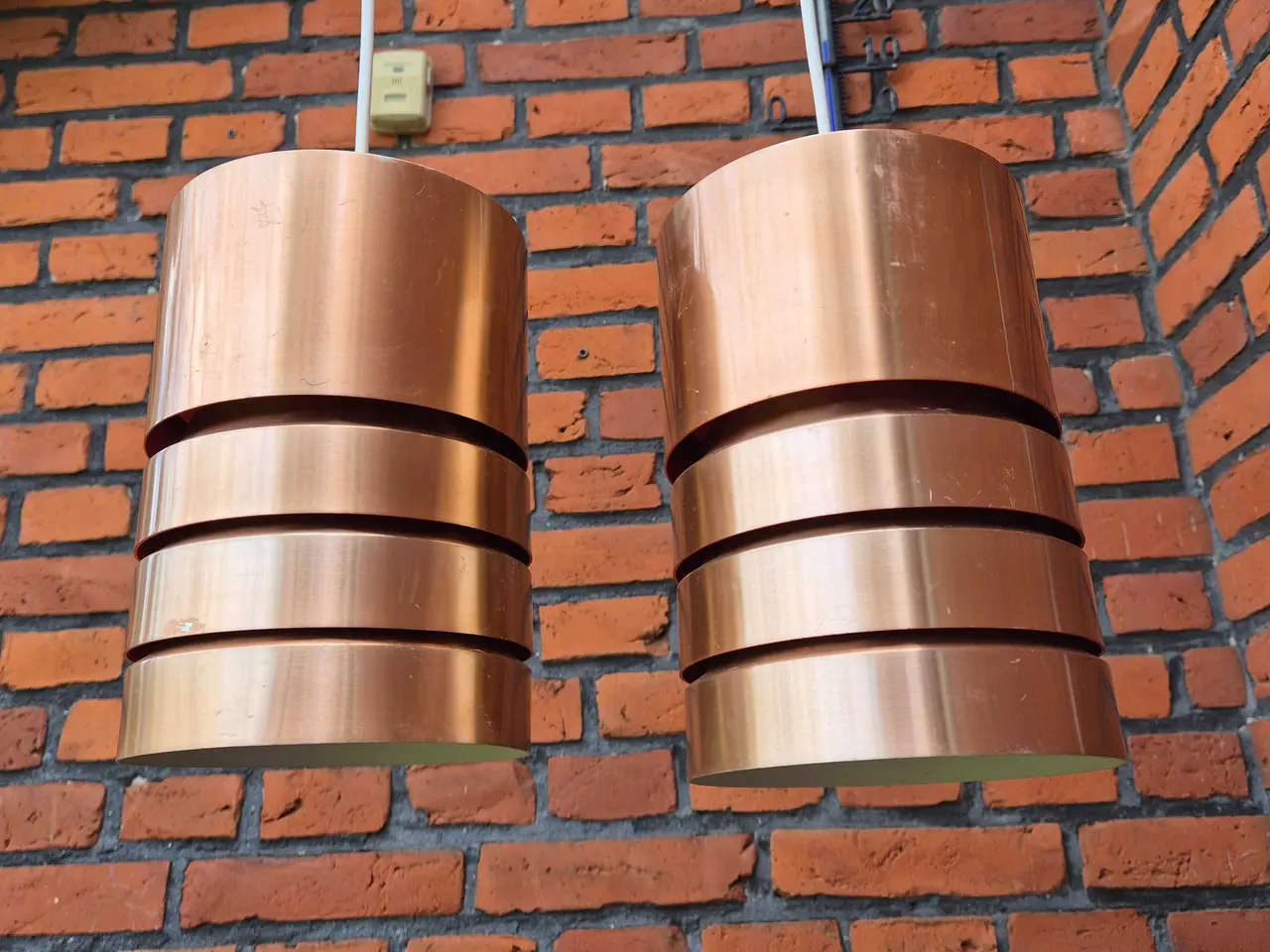 Billede 20 - Cylindriske kobberfarvede retrolamper
