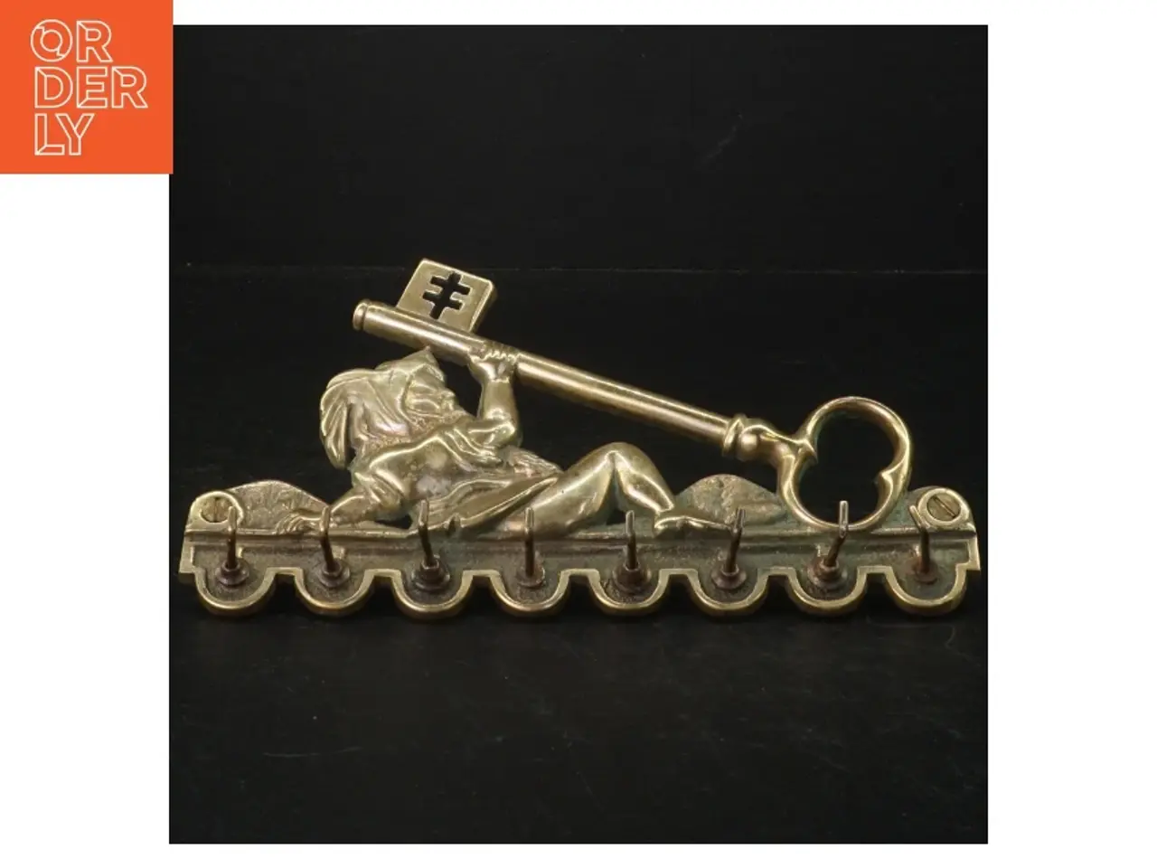 Billede 1 - Antik Messing nøgleholder (str. 21 x. 11 cm)