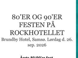 80’r & 90’r musik på Samsø