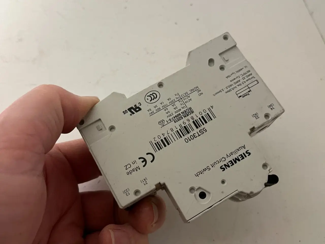 Billede 8 - Siemens 5SY41 MCB C6 1P+Aux 6A Miniature 230/400V