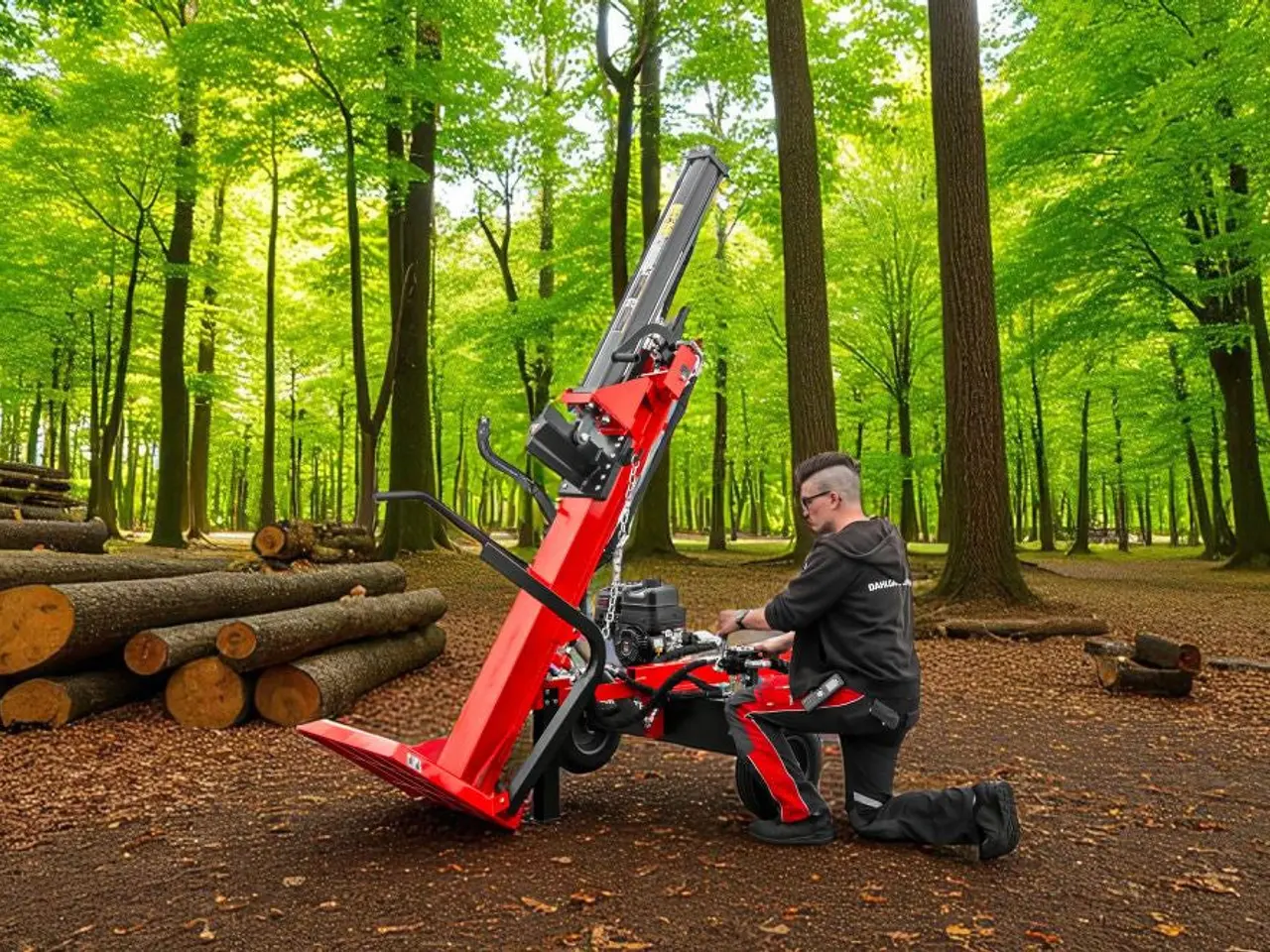 Billede 3 - WoodMaster CWM20B – 20 ton benzin brændekløver (lodret)