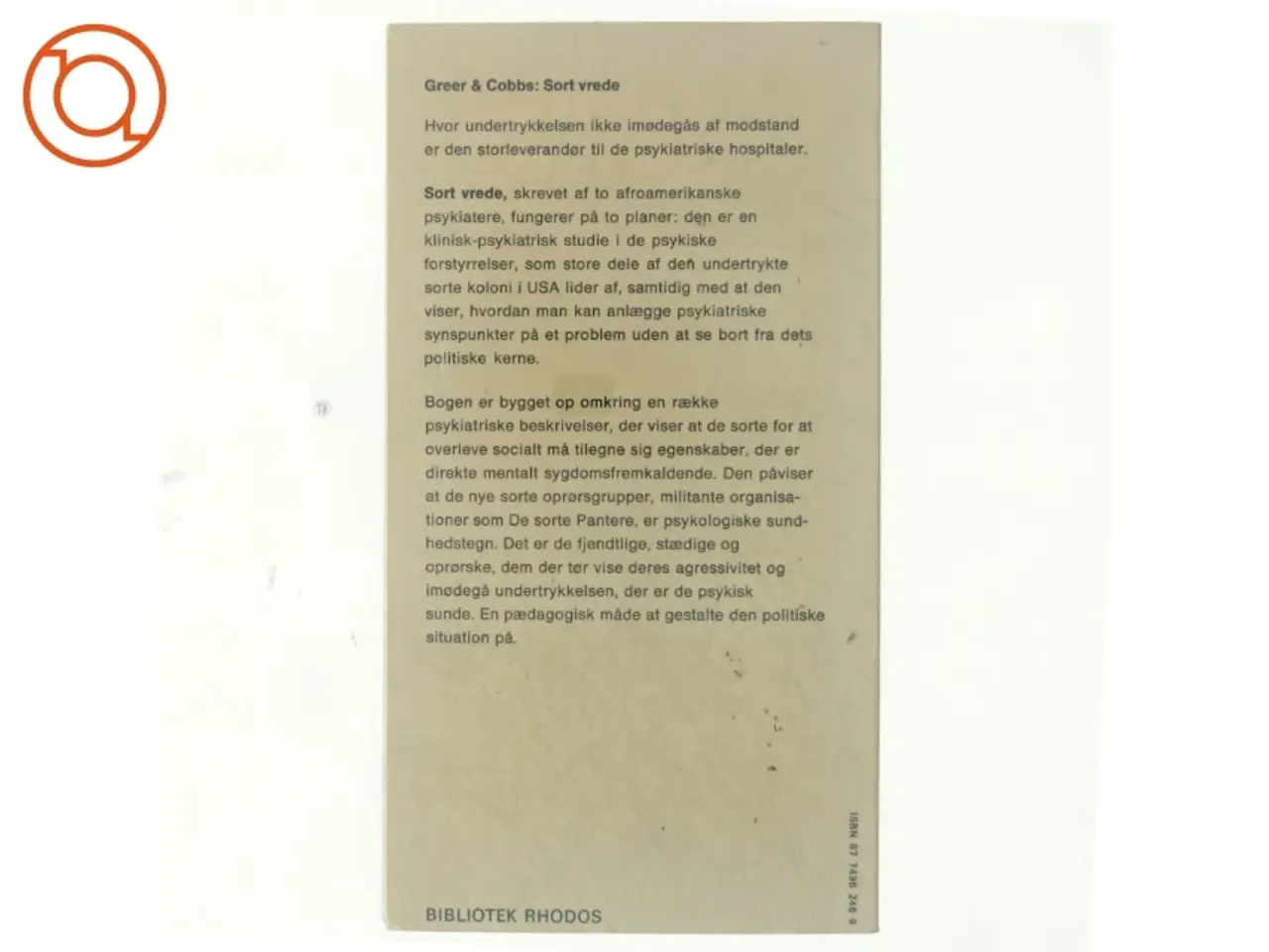 Billede 3 - Sort vrede af H. Greer og M. Cobbs (bog)