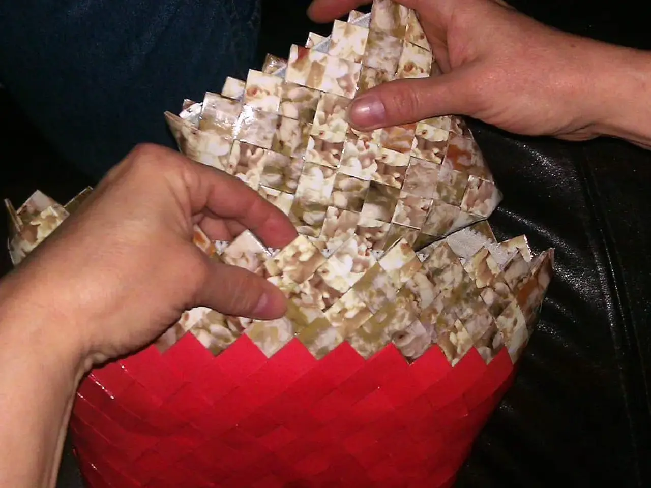 Billede 7 - PUNG # HÅNDLAVET # Flettet # Popcorn