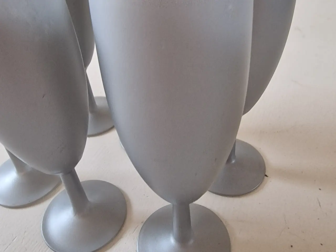 Billede 3 - 6 champagneglas grå/sølv