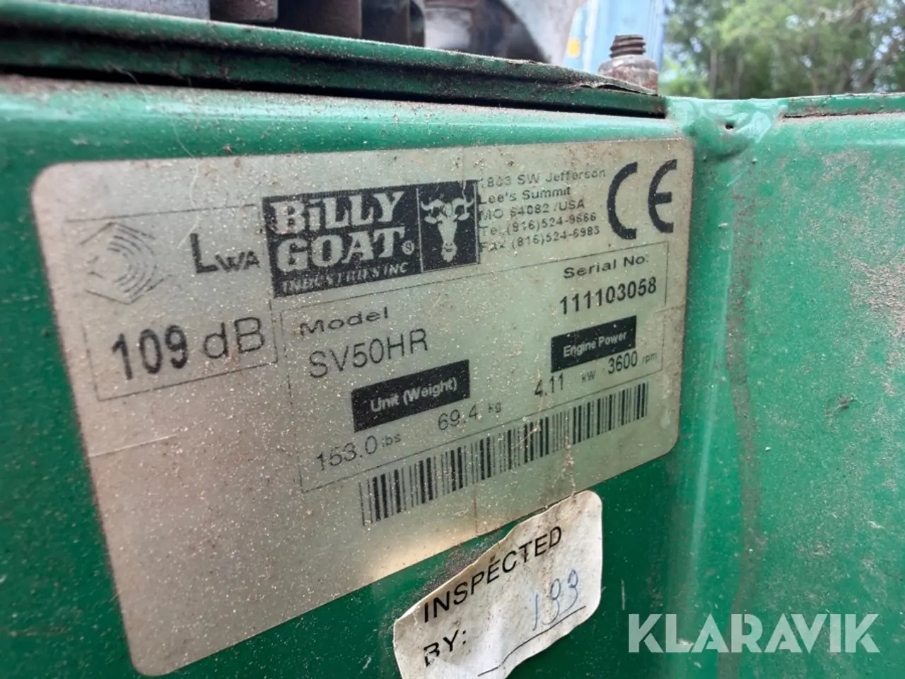 Billede 9 - Løvsuger Billy Goat SV50HR