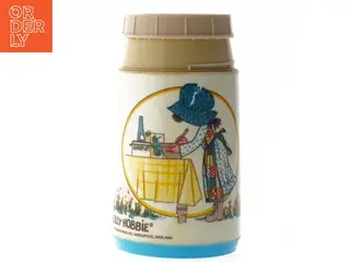 Vintage/retro Holly Hobbie termoflaske fra Aladdin (str. Ø. 7,5 cm. længde. 16,5 cm)