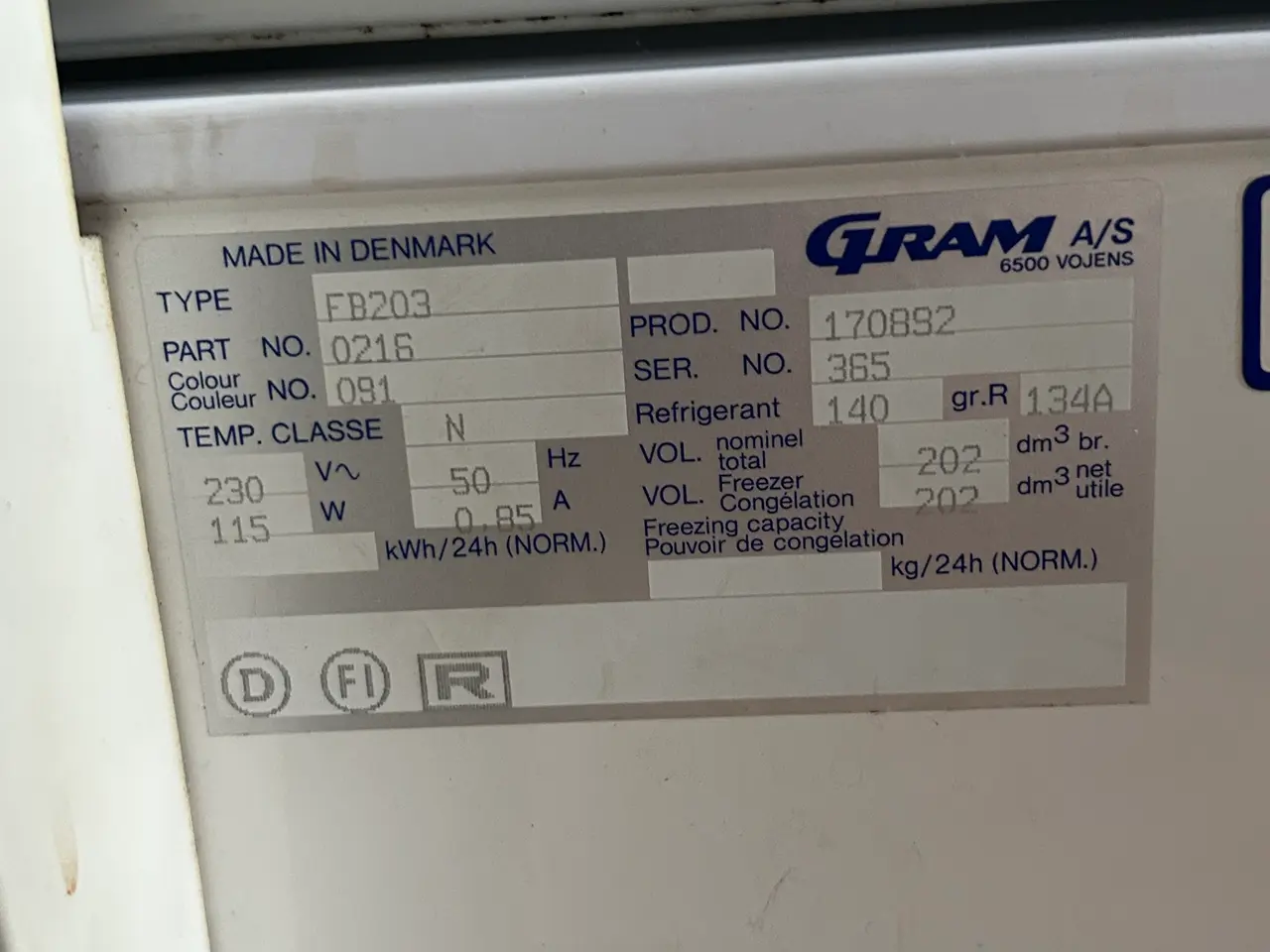 Billede 6 - Kummefryser GRAM FB203 - 202 liter