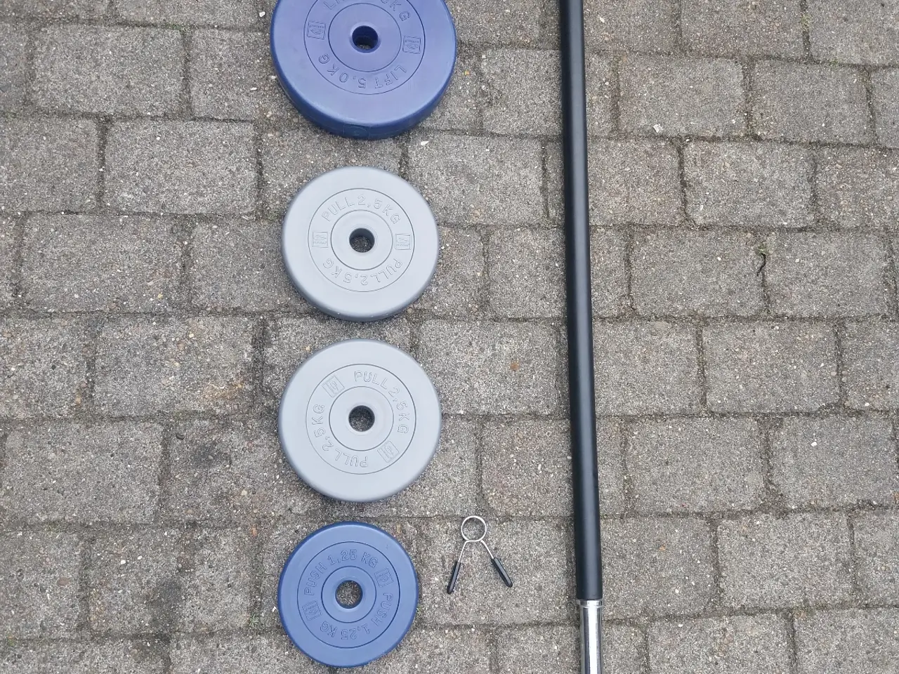 Billede 9 - Vægtstang med skiver 17,5 kg
