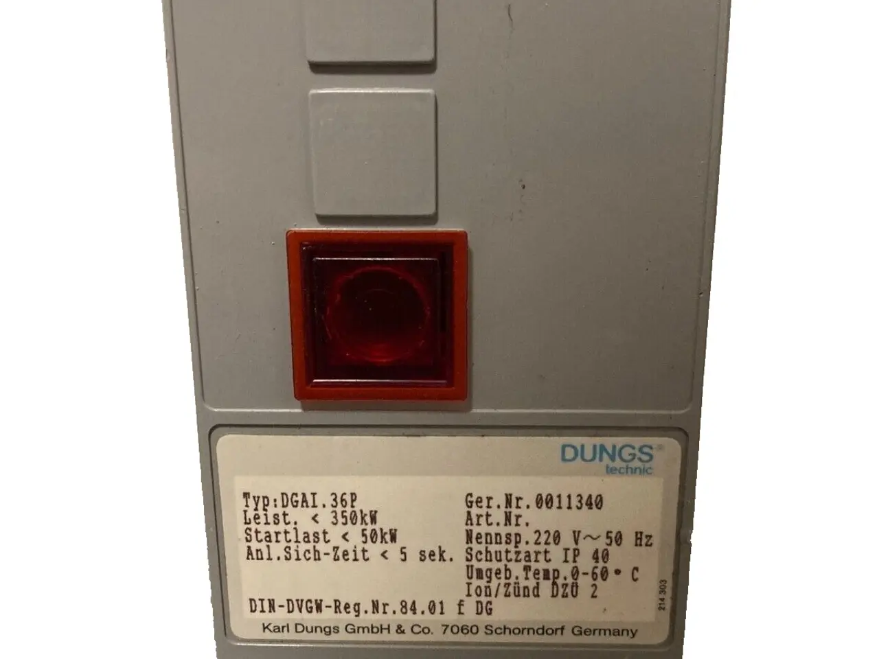 Billede 1 - Old Dungs DGAI.36P Gas Burner Control Unit - 350