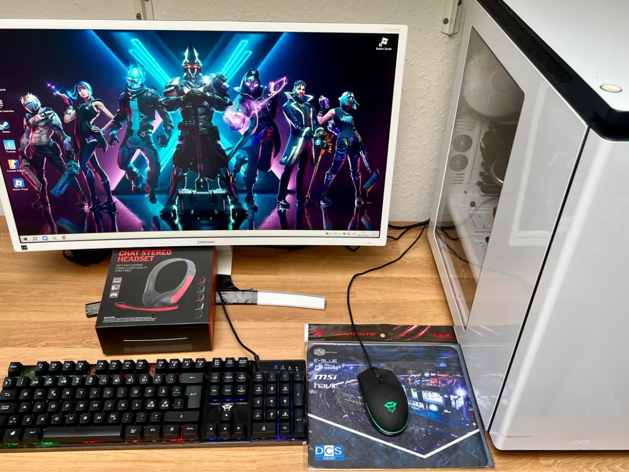 Billede 2 - Gaming PC Setup Hvid Fortnite, CS2, Roblox
